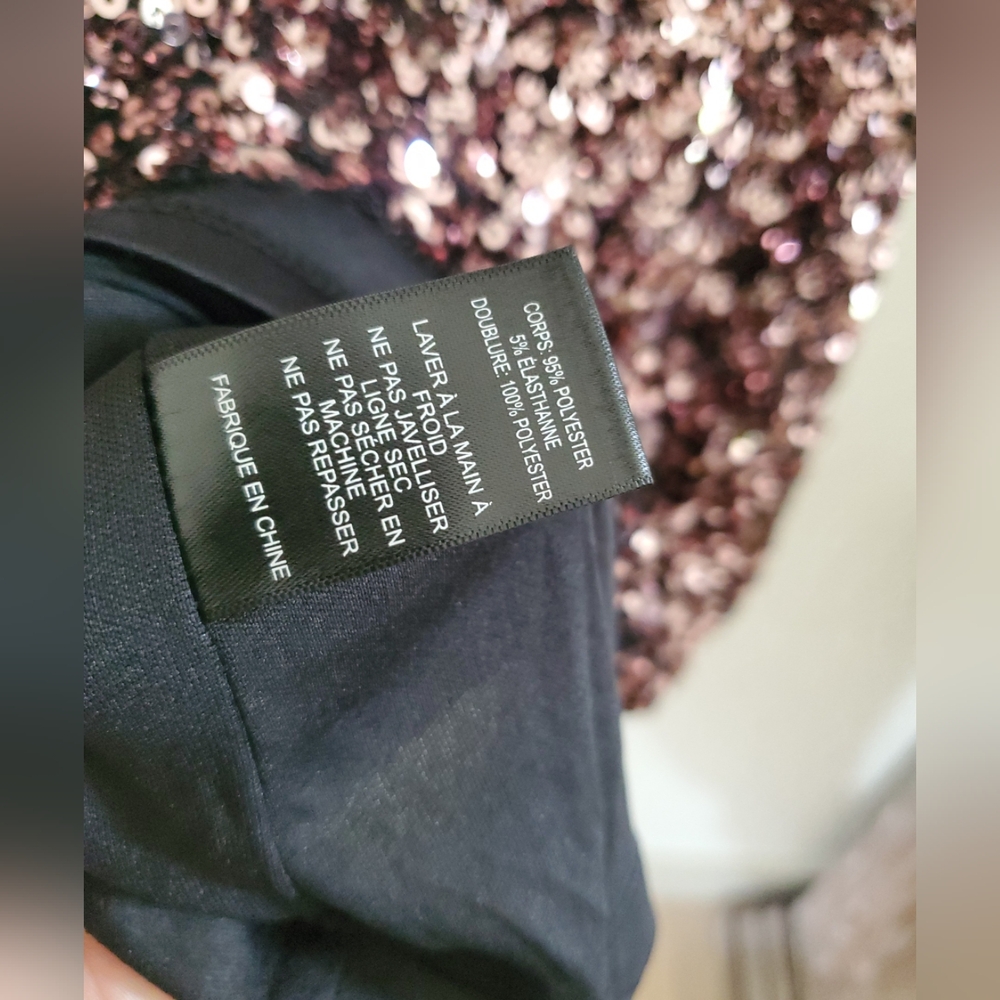 $129 Astr The Label Rose Sequin Stretch Cutout Bodycon Sheath Dress S NEW - Picture 8 of 9